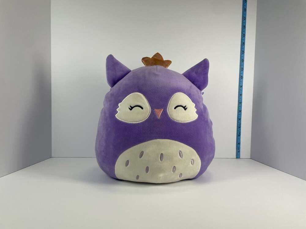 Squishmallows Fania the Purple Owl Plush with Crown